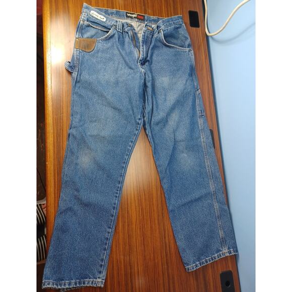 Wrangler Riggs Workwear Jeans Denim Size 34/30 Construction Tough Durable Blue - Picture 2 of 12